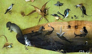 The garden of earthly delights, detail, by Hieronymus Bosch (circa 1450–1516) [Public domain]