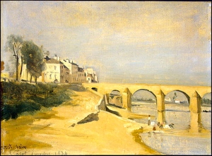 Bridge on the Saône River at Maçon, JBC Corot 1834 [public domain]