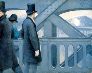 On the Pont de l'Europe, Gustave Caillebotte 1876 [public domain]